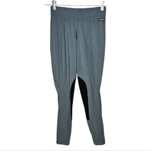 Kerrits Equestrian Apparel Flow Rise Knee Patch Performance Tights Small Olive